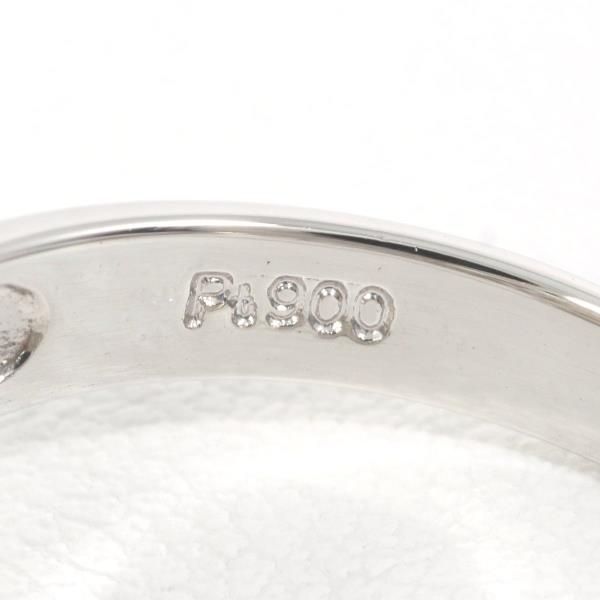 PT900 リング 指輪 11.5号 パール 約8.5mm ダイヤ 0.28 総重量約6.9g 