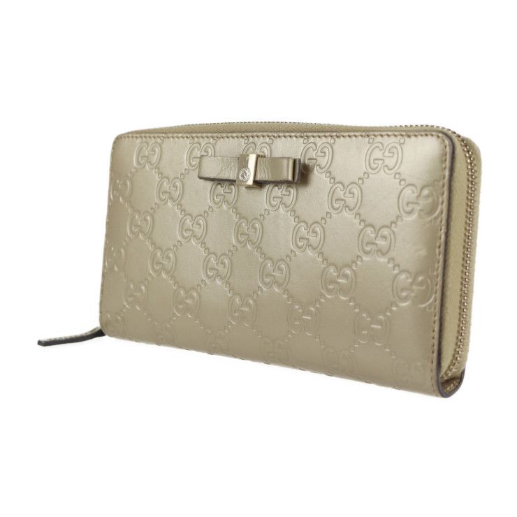 GUCCI グッチ 長財布 388680 レザー シャンパンゴールド
