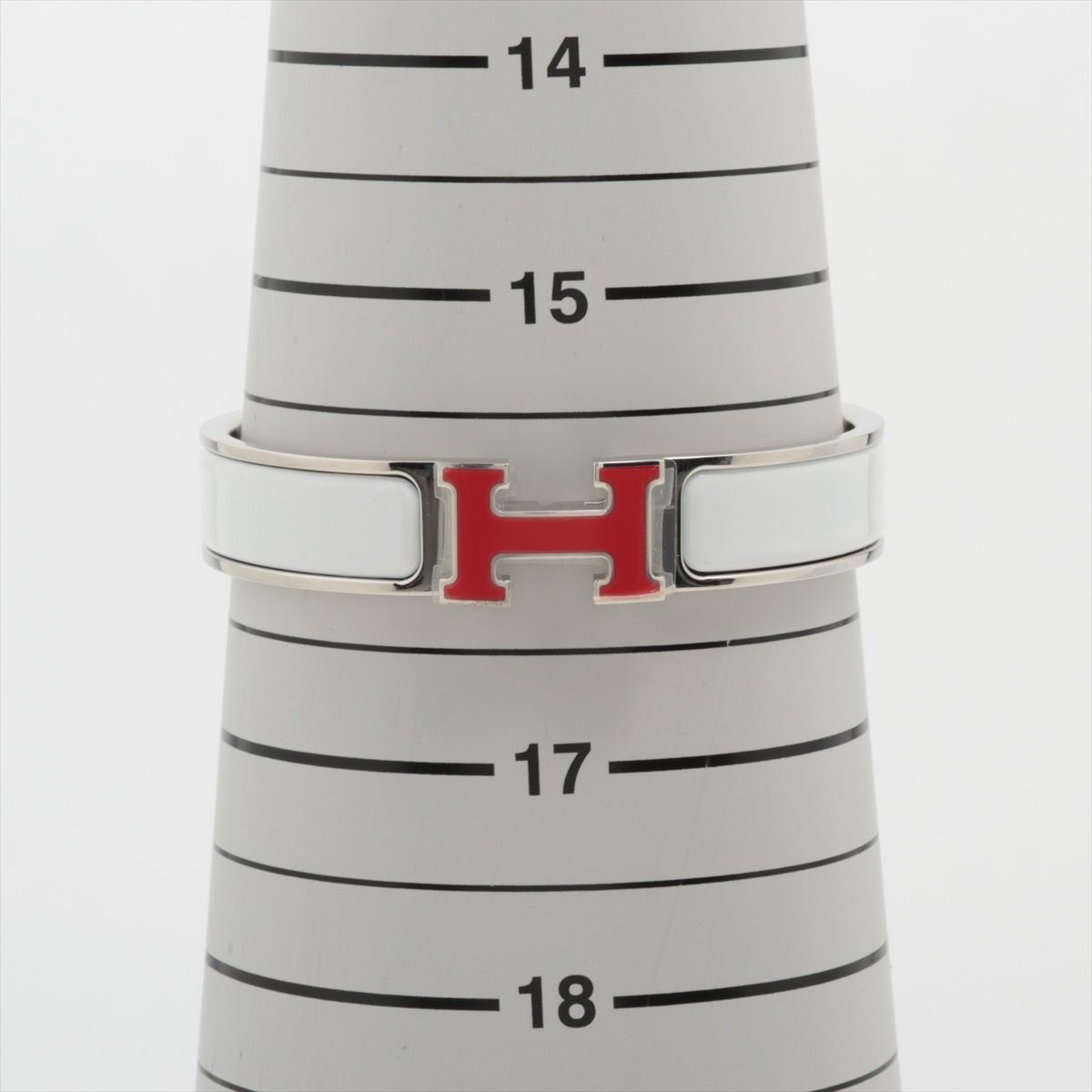 HERMES（エルメス）クリッククラックPM レッド☓シルバー エナメルブレスレット 《クリック・クラックH》 | Hermès