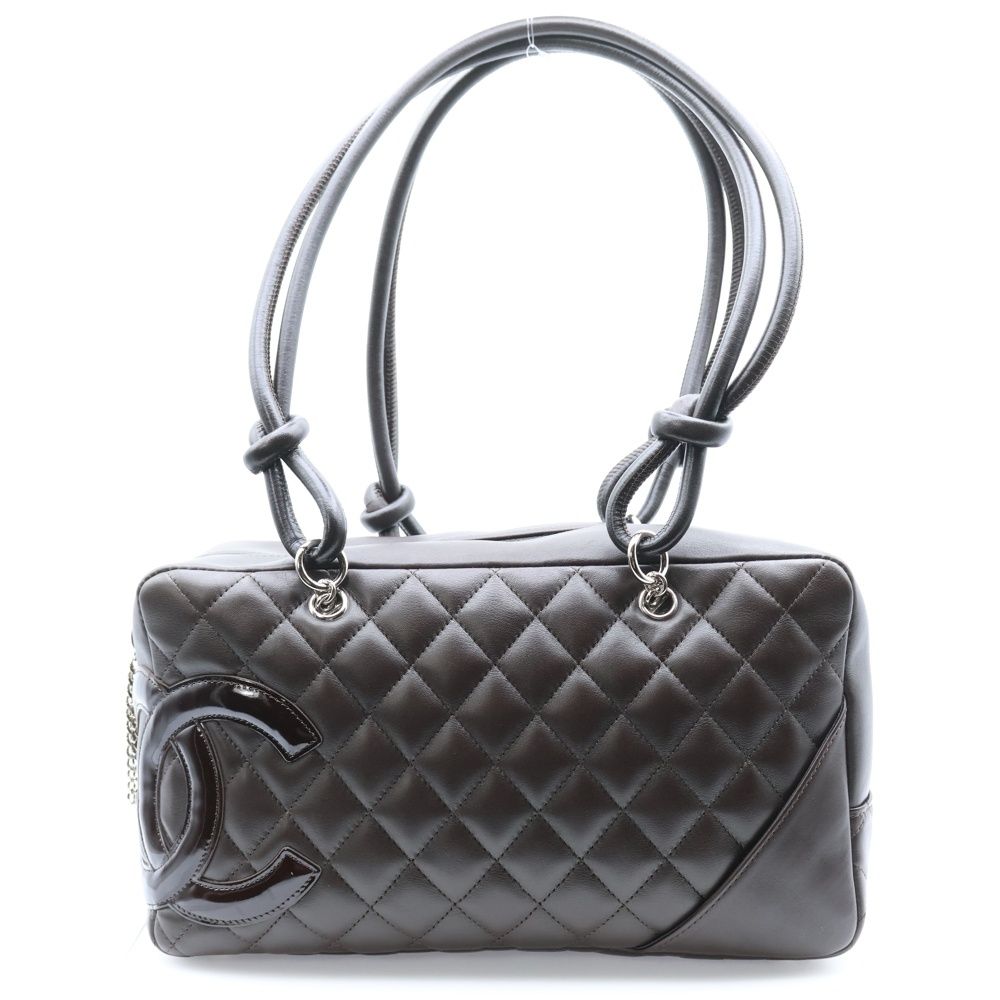 CHANEL (シャネル) カンボンライン ボーリングバッグ ブラウン