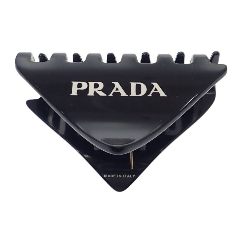 ♠ プラダ PRADA プレックスヘアクリップ 1IF109_2CLP_F0002 ヘアアクセサリー メタクリレート ブラック レディース ABランク