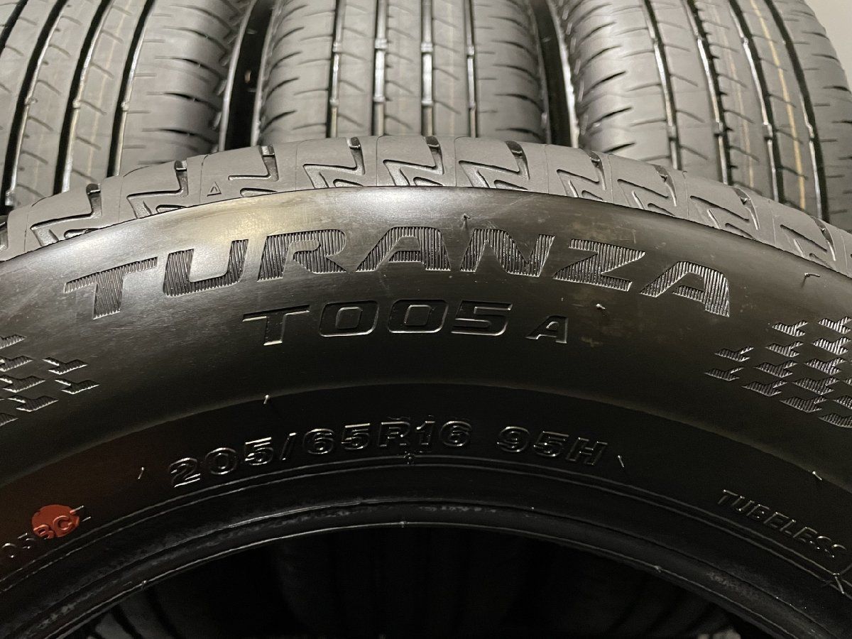 新車外し BS BRIDGESTONE TURANZA T005A 205/65R16 16インチ 夏タイヤ 4本 21年製 ヤリスクロス等　 (VTN798)