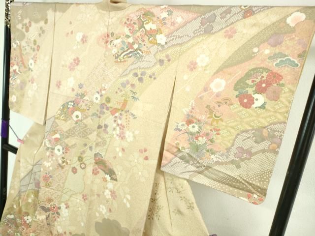 平和屋本店□極上 訪問着 友禅 吉祥花文 金彩 逸品 未使用 DZAA6594kh5