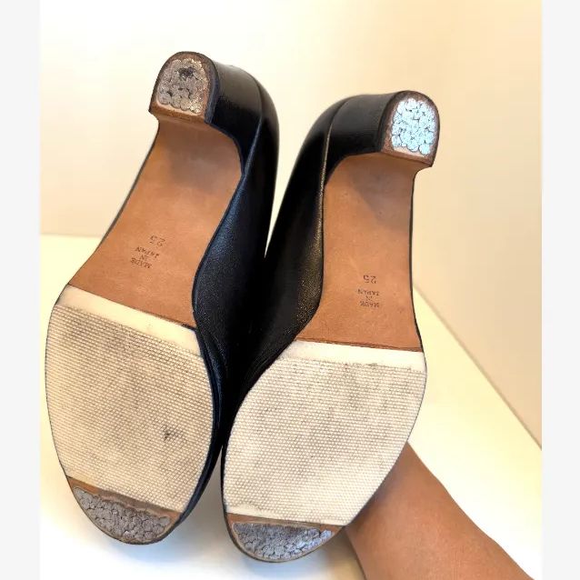 美品✨Amaya アマジャ フラメンコシューズ 黒 ヌバック 本革 7 1