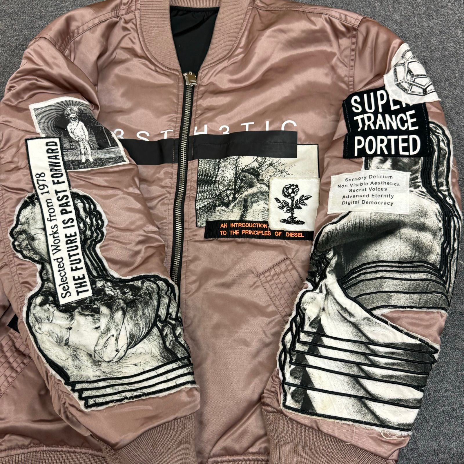 DIESEL J-TAMIE MA-1 3Dグラフィックリバーシブル ジャケット