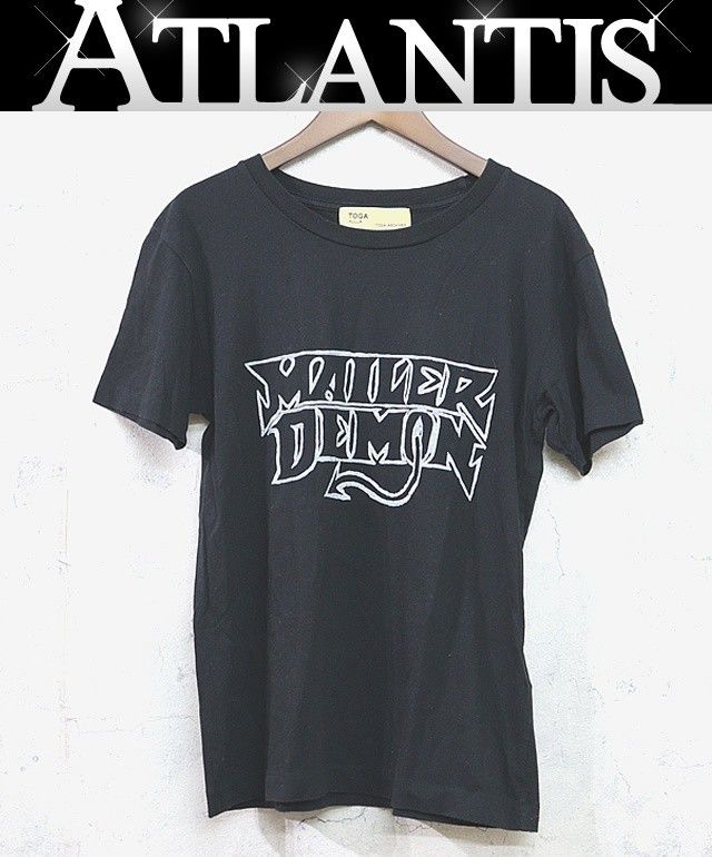 【広尾店】 TOGA ARCHIVES tシャツ MAILER DEMON 黒 コットン size0 【14235】