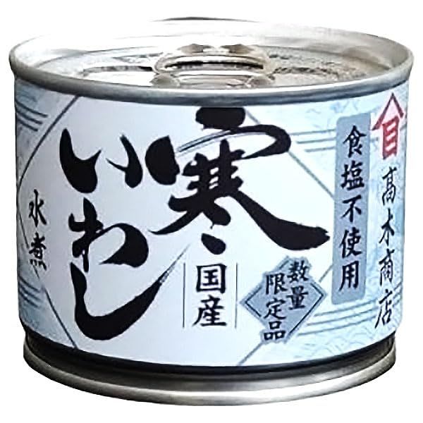 高木商店 寒いわし水煮 食塩不使用 190g缶×24個入