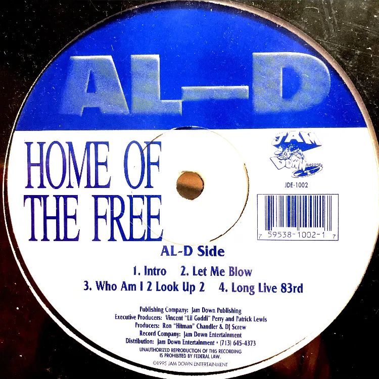 洋楽 AL-D/HOME OF THE FREE/G-RAP Al-D – Home Of The Free – CD (Album), 1995 [r2459562] | Discogs