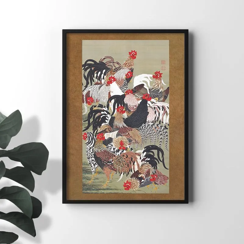 期間限定！　曾我蕭白(曽我蕭白) 朱印 [ 暉一 ] 鷹と蘭図 期間限定！ 曾我蕭白(曽我蕭白) 朱印 [ 暉一 ] 鷹と蘭図