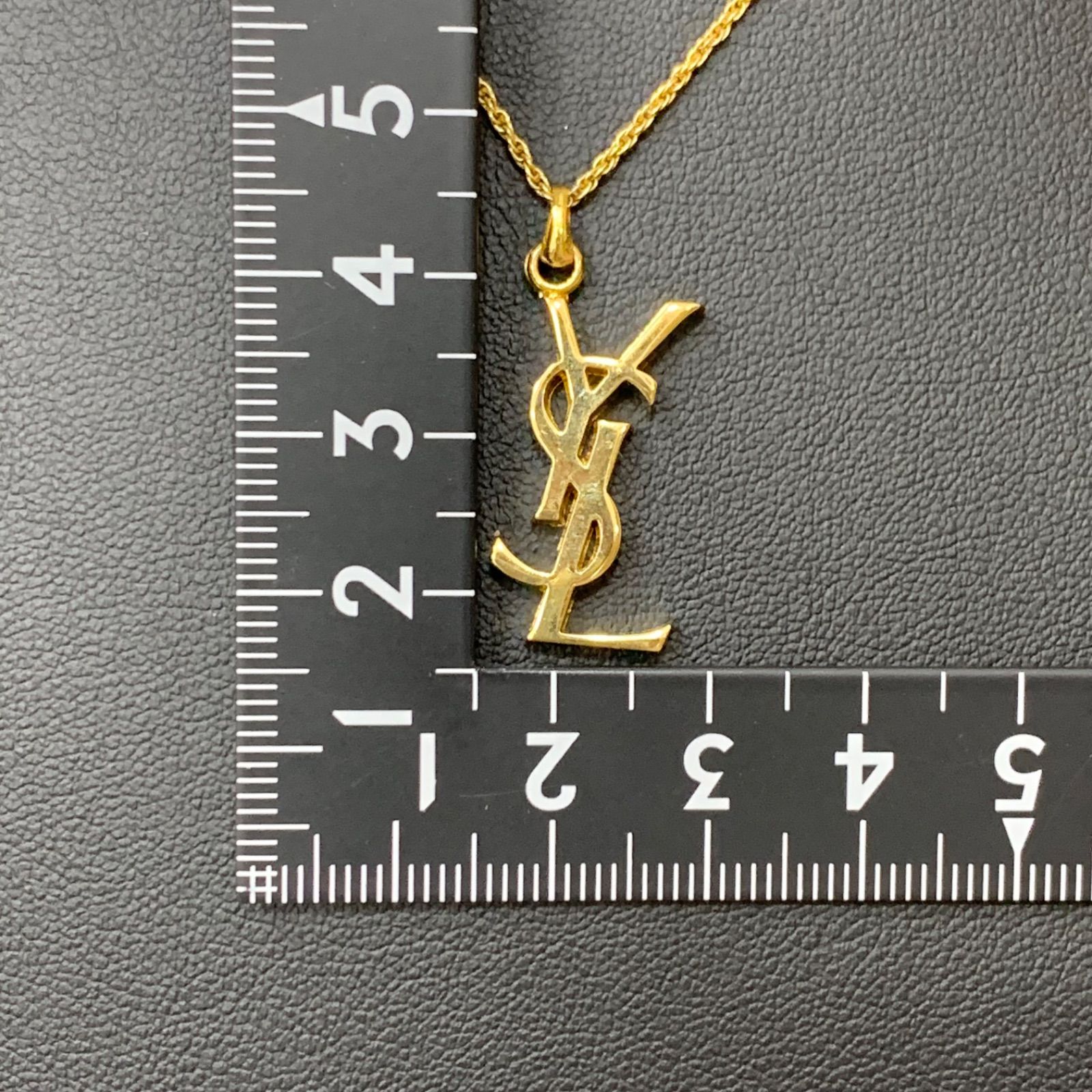 YSL イヴ・サンローラン ロゴ チェーン ネックレス ヴィンテージ