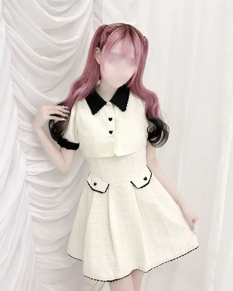 ハニーミュ ウール ツイード ONE PIECE イモちゃん ミシェルマカロン セットアップ リズリサ スナ系 ロジータ