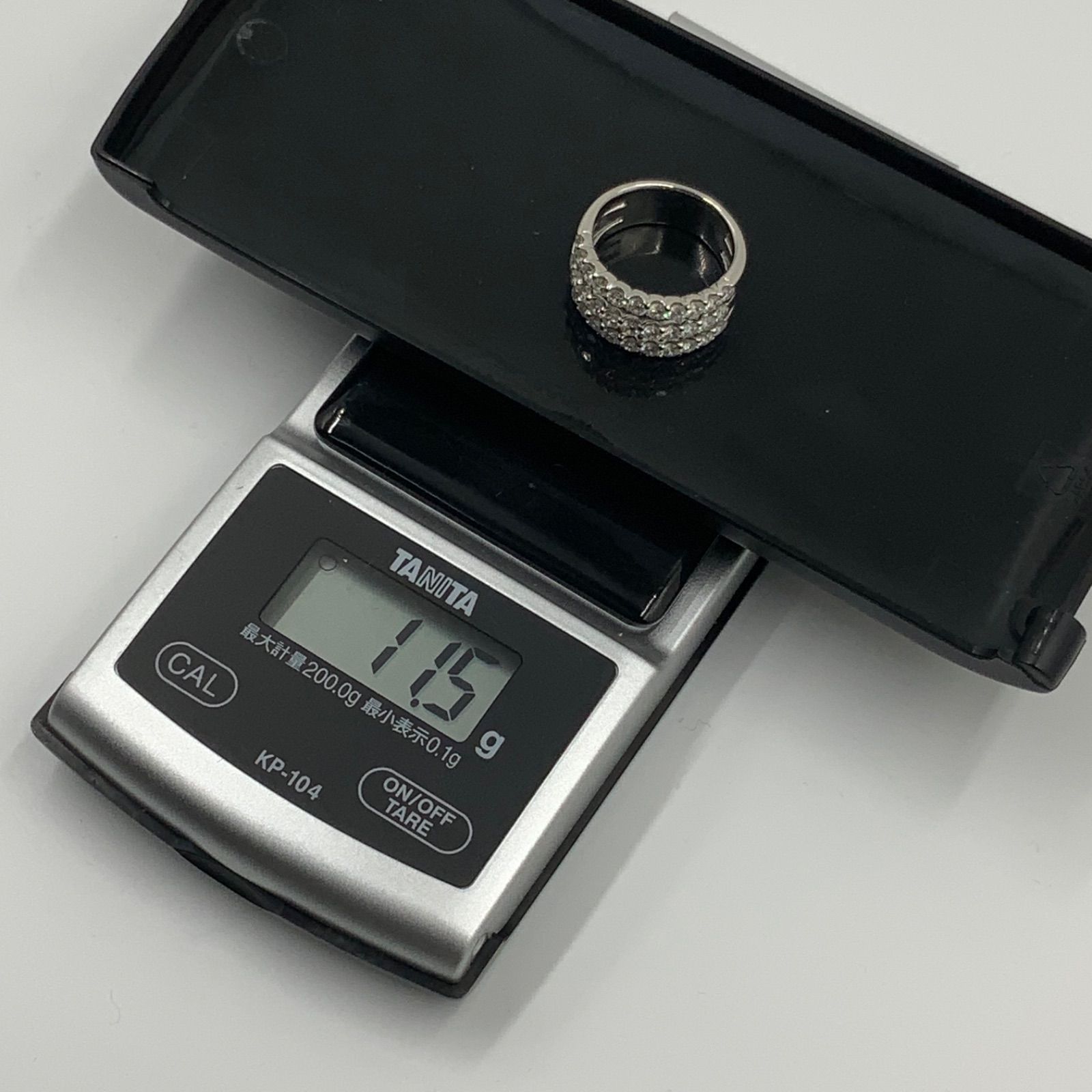 Pt900 プラチナ900 パヴェダイヤリング 11.5g ダイヤモンドリング 約12 