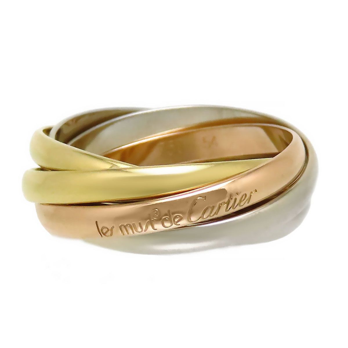 カルティエ トリニティ リング 5連 54 750 K18YG K18WG K18PG ユニセックス CARTIER ジュエリー