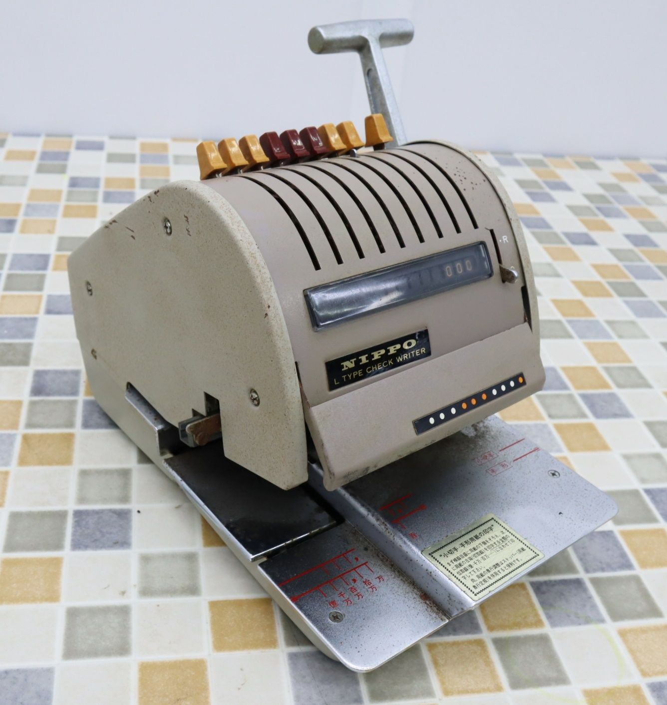 値下げ）NIPPOチェックライター（昭和レトロ品）