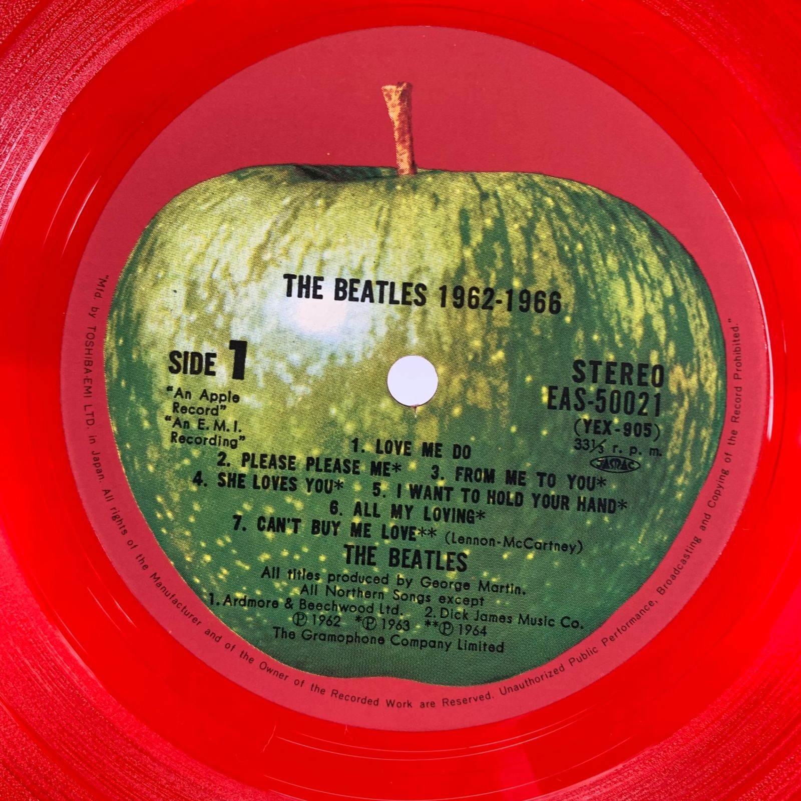 ビートルズLPレコード THE BEATLES ザ・ビートルズ 赤盤 LP カラーレコード EAS-50021