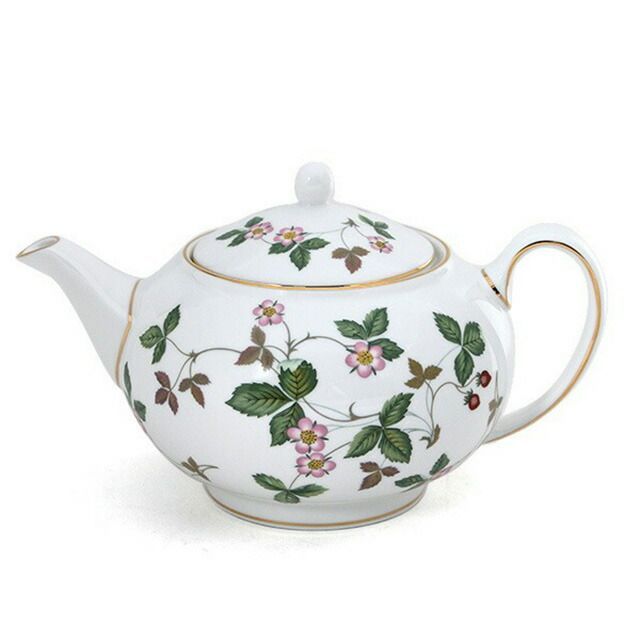 ⭐️極美品⭐️ウェッジウッド　ワイルドストロベリー　スモールティーポット　サイン入り ⭐️極美品⭐️ウェッジウッド ワイルドストロベリー スモール