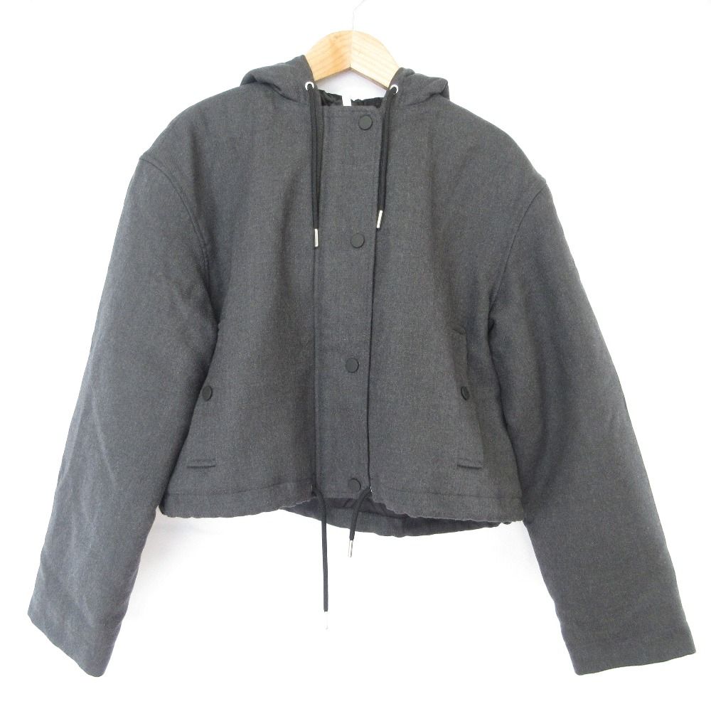 美品✨セオリー　Double Flannel Cropped Parka 美品 23AW Theory セオリー DOUBLE FLANNEL CROPPED PARKA
