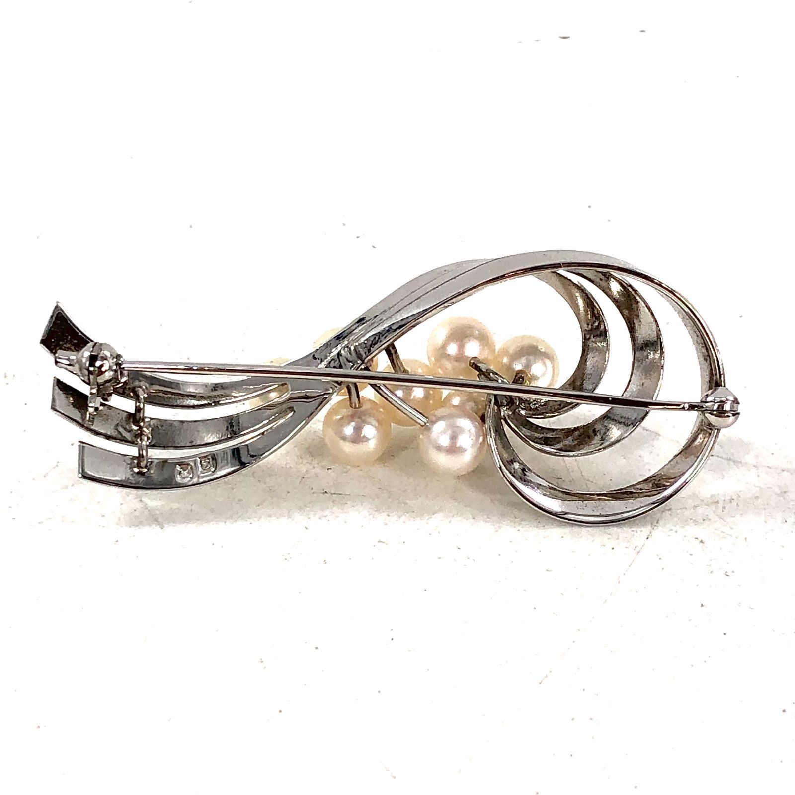 MIKIMOTO ミキモト パール ブローチ シルバー パール 5.5mm