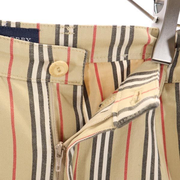 バーバリーゴルフ 三陽商会 日本製 ストライプ ゴルフ パンツ 7 ベージュ系 BURBERRY GOLF レディース バーバリーゴルフ 日本製 三陽商会 ストライプ ゴルフパンツ 7