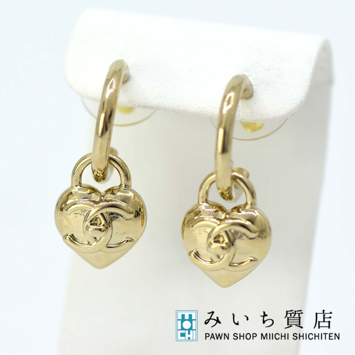 シャネル CHANEL フープ ピアス ハート メタルゴールド ココマーク 