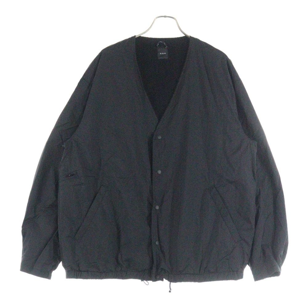 NO BRAND ノーブランド 迷迭香 マンネンロウ BSHOP別注 オクタ 裏起毛 ナイロンカーディガンジャケット ブラック 24FJK-MEX05BS