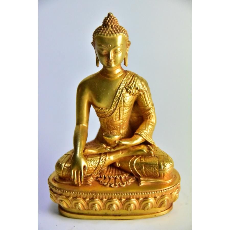 ネパール　銅製溜金仏像　仏教美術　送料込み250526 ネパール 銅製溜金仏像 仏教美術 送料込み250526