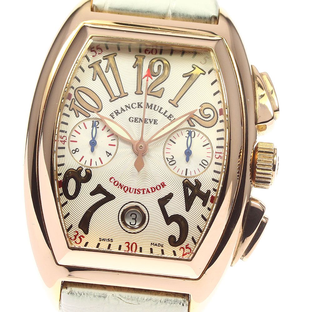 フランクミュラー FRANCK MULLER 8002CC コンキスタドール K18PG 自動巻き メンズ 良品 箱付き_754667