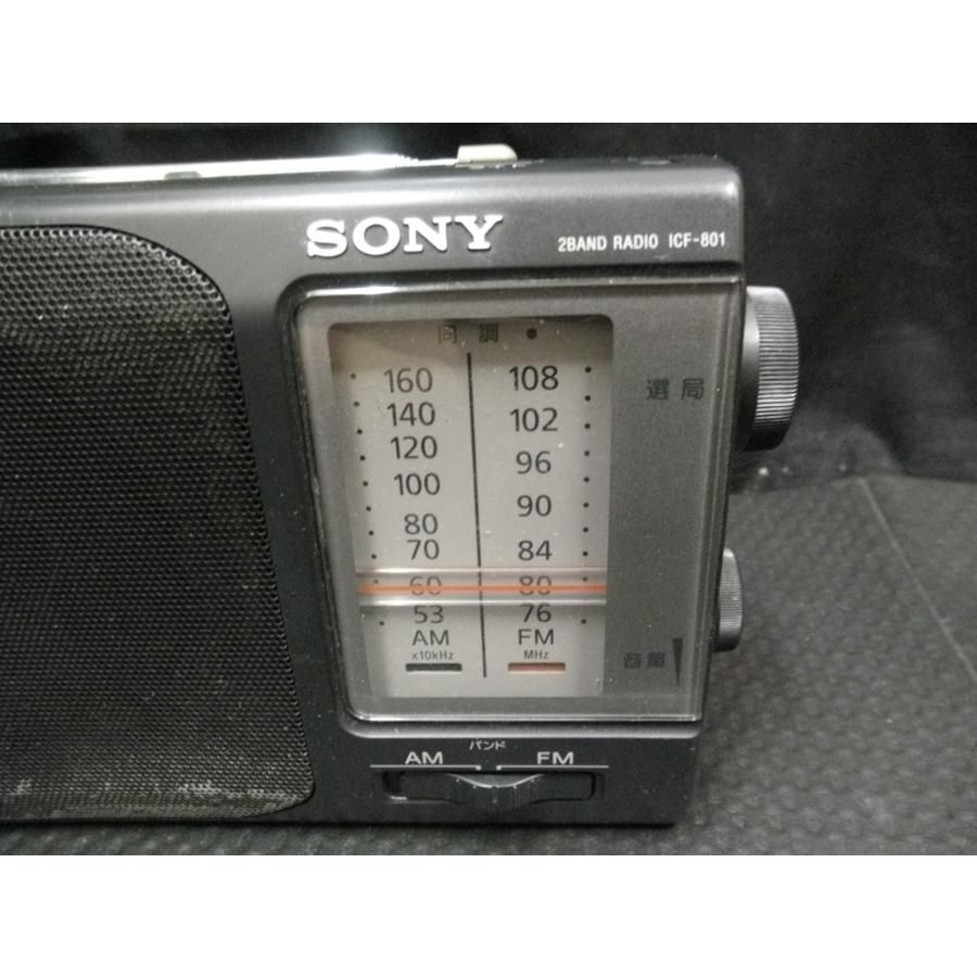 中古品 SONY ソニー AM/FM ポータブルラジオ ICF-801 コード無し ライト不点灯 - メルカリ