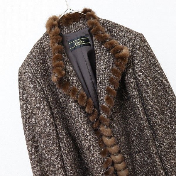 レリアン Leilian アルパカ ミンク コート a972787n