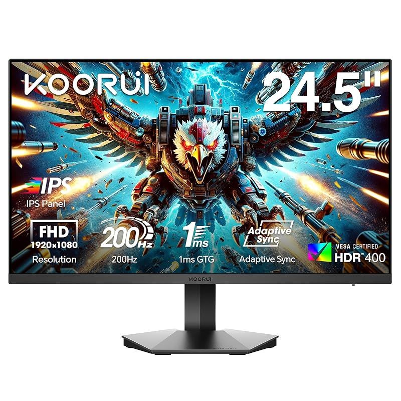 ディスプレイ・モニター 【IPS 1ms 200Hz 24.5インチ】 KOORUI G2511P