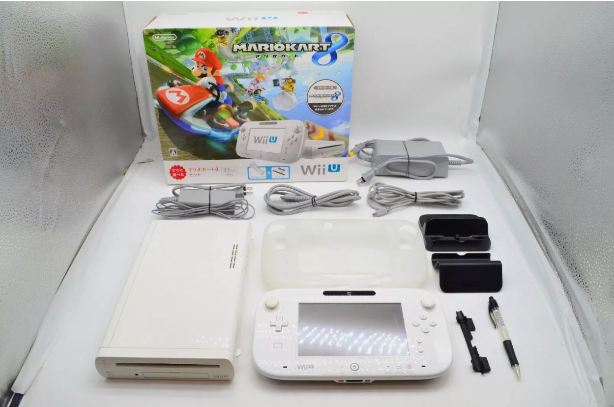 【動作確認済み】　Nintendo　任天堂　Wii U マリオカート8 セット シロ