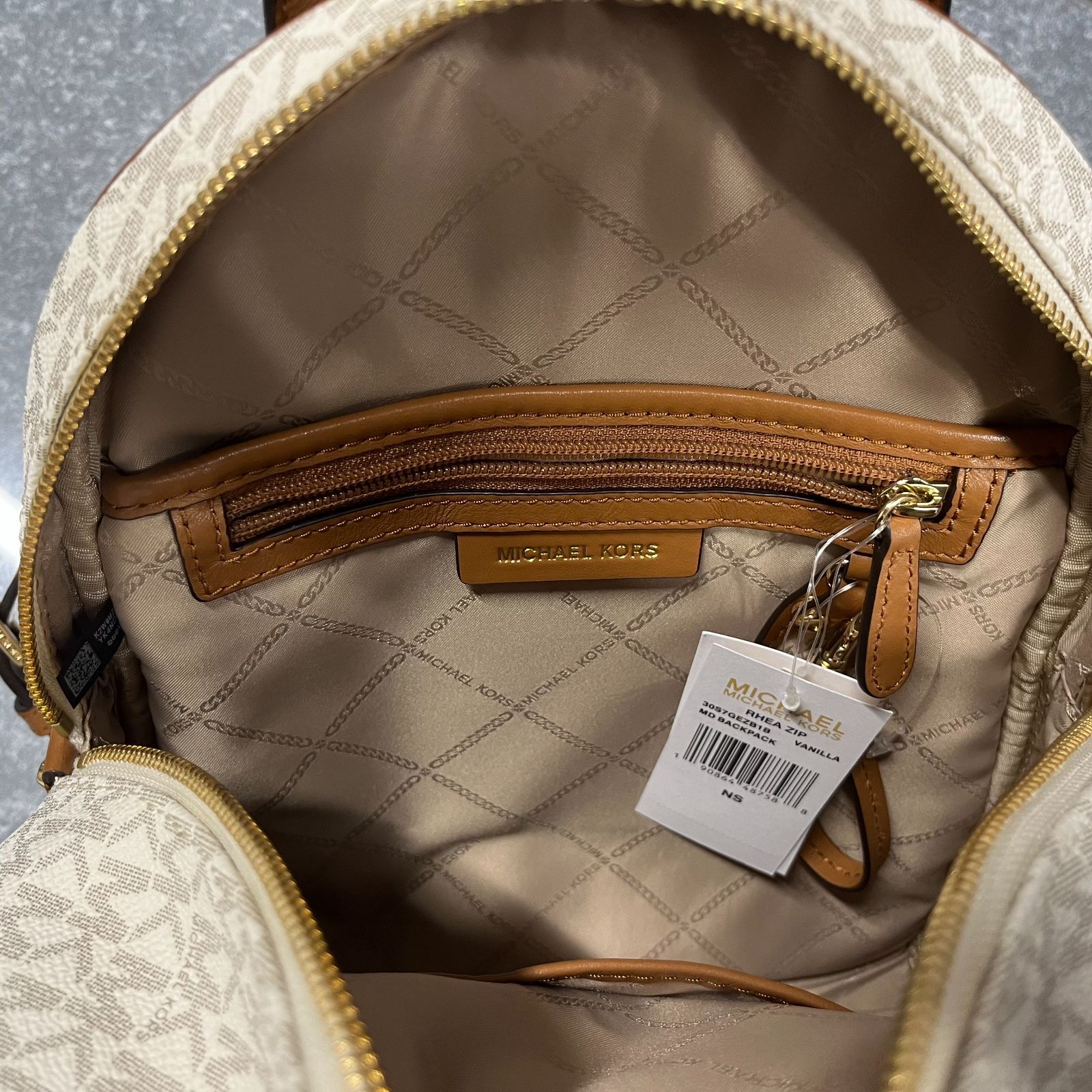 ◎J251【未使用】MICHAEL KORS マイケルコース RHEA ZIP MD BACKPACK ...