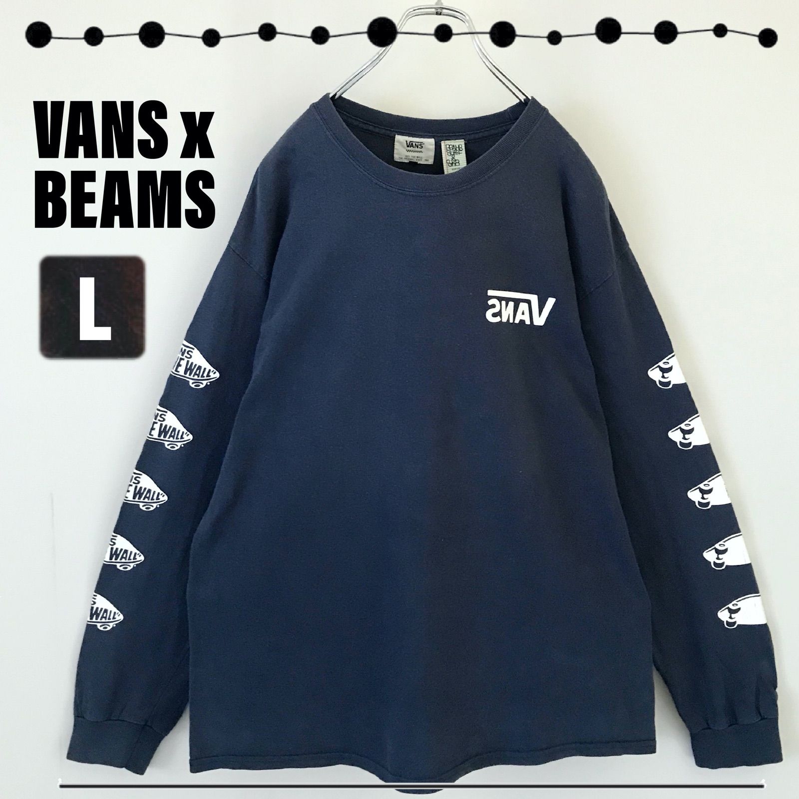 VANS★BEAMS SSZ (BEAMS SURF&SKATE)★裏VANS★長袖Tシャツ ロングスリーブTシャツ ロンT★メンズL/ 2402F006