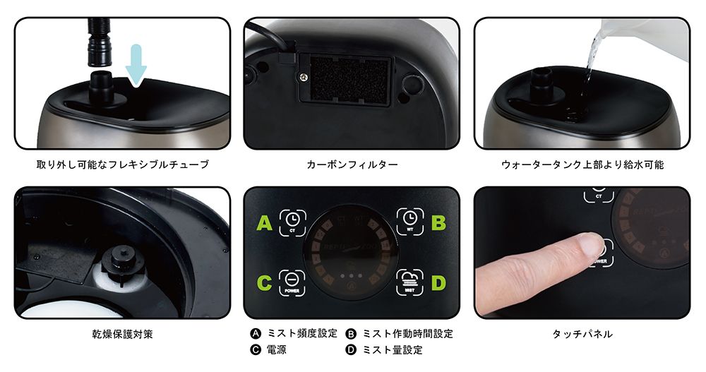 デジタルタイマー付加湿器