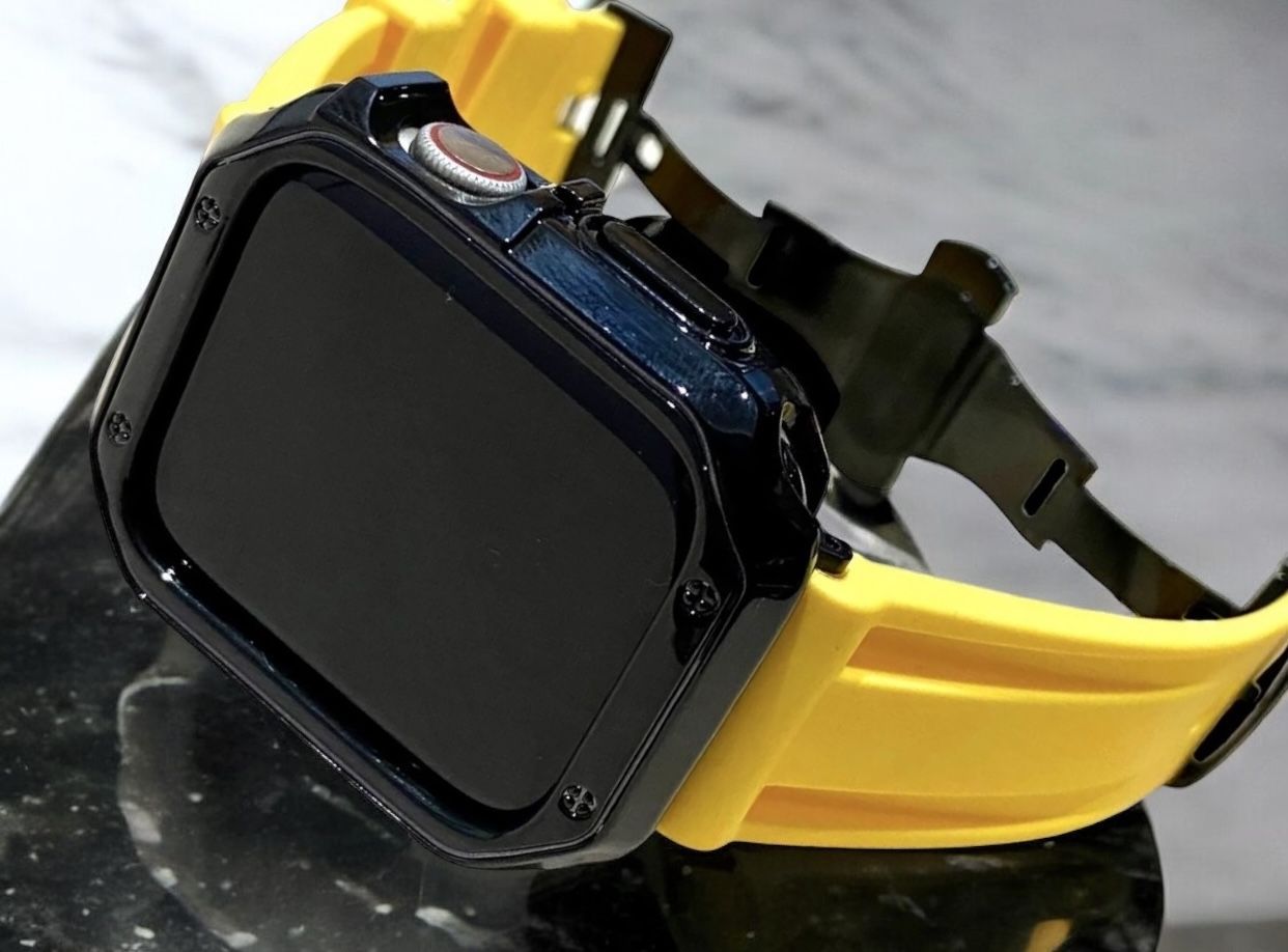 Apple WatchフレームカバーTPUケースand ラバーベルトカスタムバンドセット 38.40.41.42.44.45.46 49ultra ウルトラ 125 4,100円
