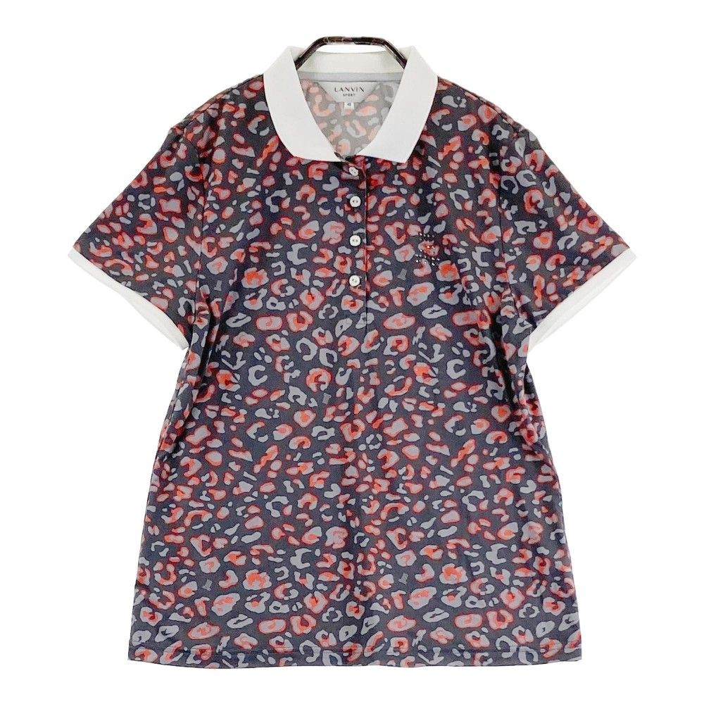 サイズ：40 LANVIN SPORT ランバン スポール  半袖ポロシャツ  グレー系 [240101459497] ゴルフウェア レディース ストスト サイズ：40 LANVIN SPORT ランバン スポール 半袖ポロシャツ