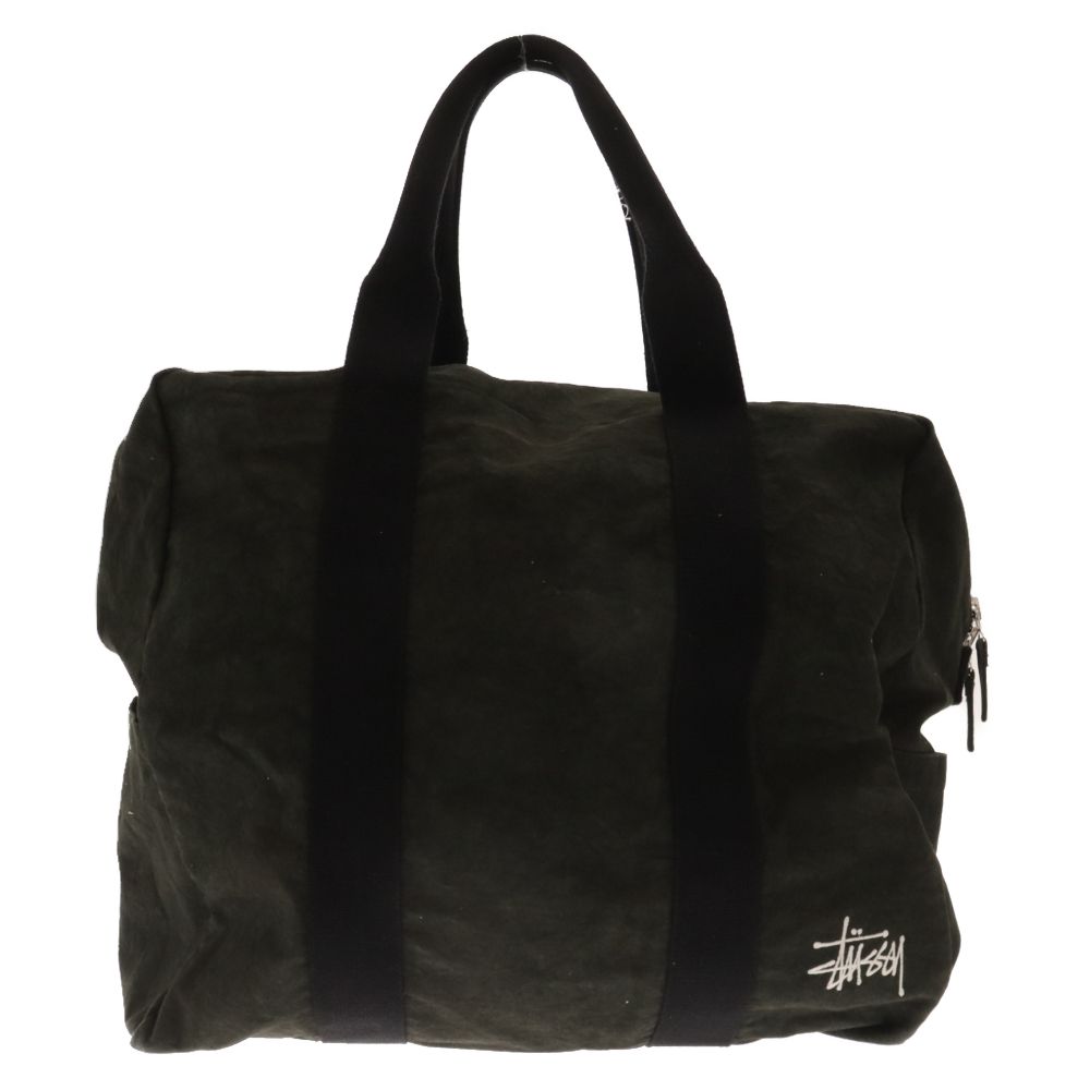 STUSSY (ステューシー) CANVAS FLIGHT BAG ロゴ刺繍キャンバス