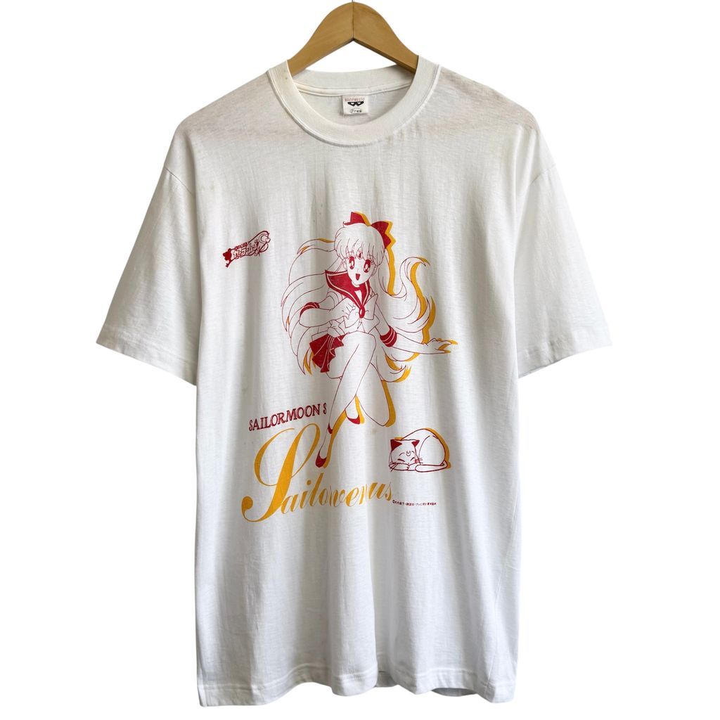 BANPRESTO バンプレスト 美少女戦士セーラームーン セーラーヴィーナス 愛野美奈子 アルテミス 半袖Tシャツ 白 SIZE No.H535