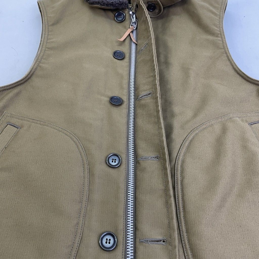 アイアンハート　カーキコットン ベスト IRON HEART/アイアンハート】ベスト/ IHV-51/N-1タイプベスト REAL