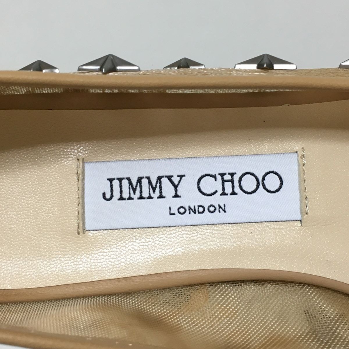 JIMMY CHOO(ジミーチュウ) フラットシューズ 38 1/2 レディース