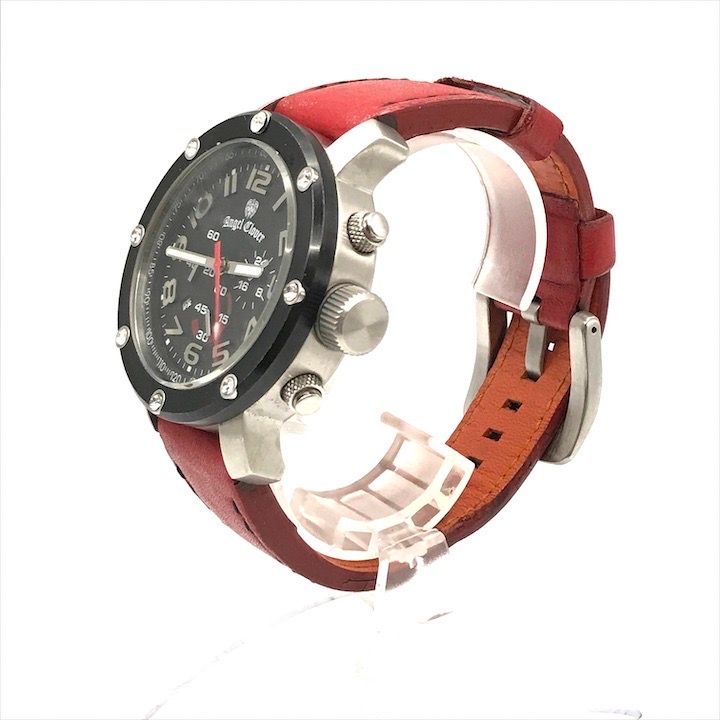 良品 ANGEL CLOVER エンジェルクローバー TCS44 タイムクラフト クロノグラフ メンズ 腕時計 ソーラー 白×紺 箱付 2019年4月購入 （尾）★ ANGEL CLOVER エンジェルクローバー クロノグラフ腕時計 SC47PNV-WH