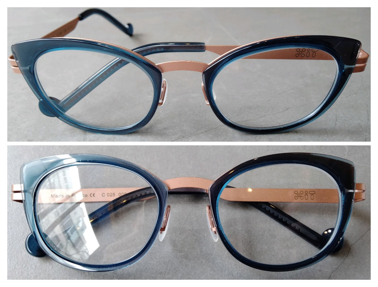 丸四角メガネの 『XiT EYEWEAR （エックスアイティ）』定番COMBO シリーズ C 025/008 Matt Pink Gold &  Turquoise Blue／ フランス製【XiTの正規取扱店】 - メルカリ