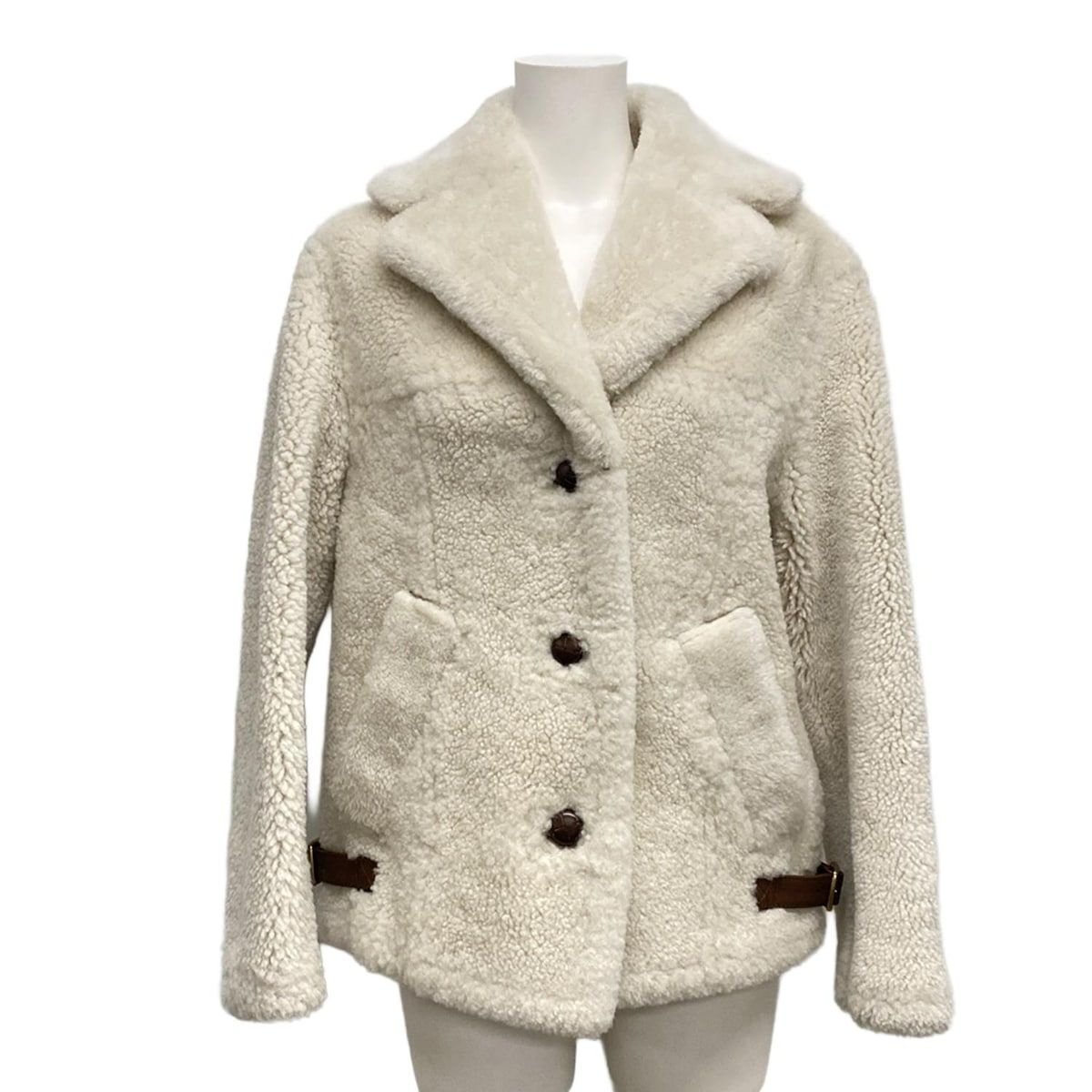 COACH(コーチ) コート サイズXS レディース美品 - 白 長袖/冬 ムートン