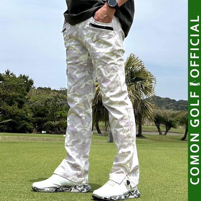 【在庫処分】COMON GOLF(コモンゴルフ) ゴルフウェア メンズ ゴルフパ 新品【COMONGOLF/コモンゴルフ】カーゴポケット＆スリット入り