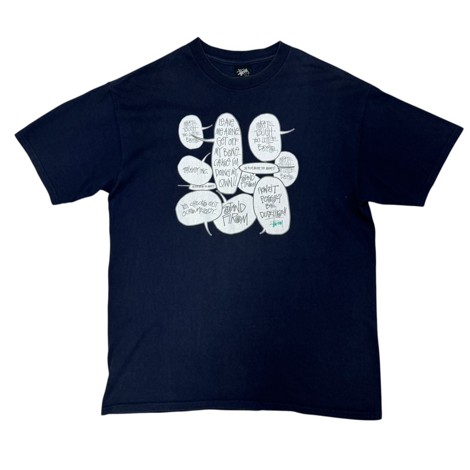 00s Y2K stussy スプーチバブル 吹き出し デザイン Tシャツ Lサイズ 
