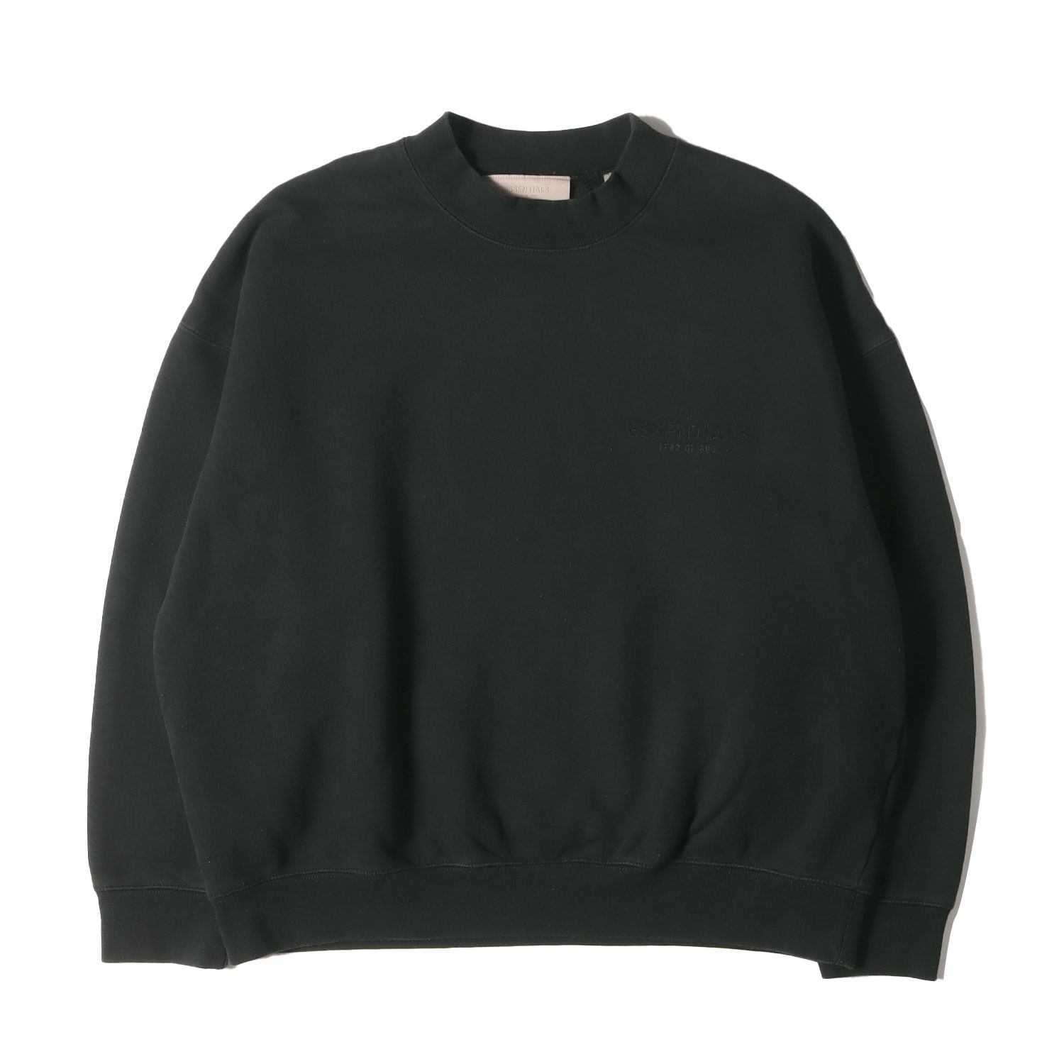 FEAR OF GOD フィアオブゴッド スウェット サイズ:L FOG ESSENTIALS オーバーサイズ クルーネック スウェットシャツ  Crewneck ブラック 黒 トップス トレーナー【メンズ】 - メルカリ