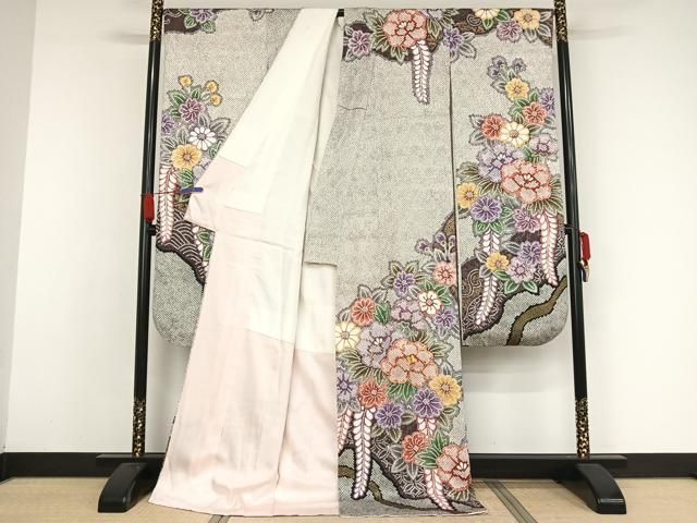 平和屋着物●豪華振袖　草花文　正絹　逸品　AAAQ5809ck 平和屋着物○豪華振袖 草花文 正絹 逸品 AAAQ5809ck 平和屋着物▽豪華