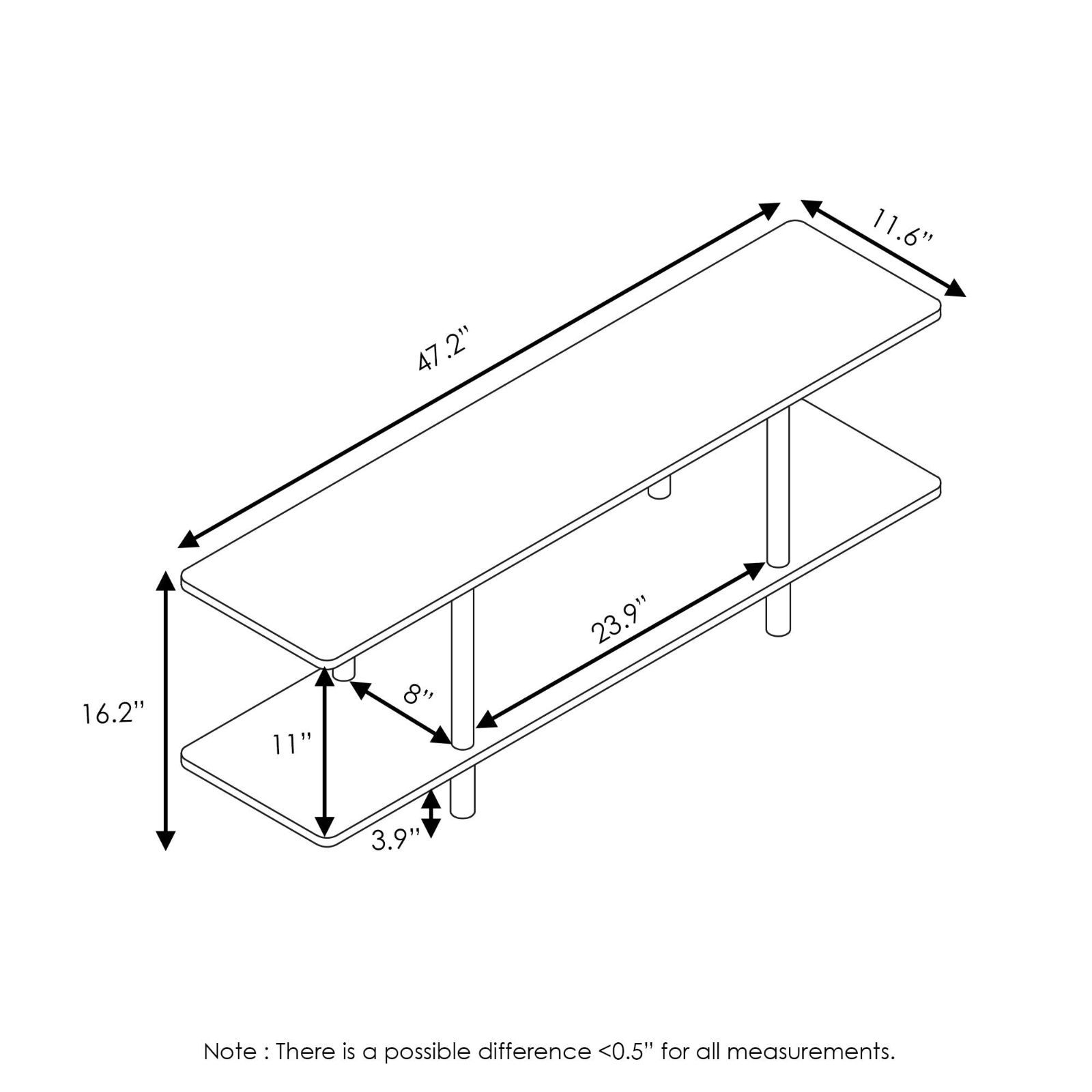 【送料無料 】フレンチオークグレー/ブラック Style: 2段 フリノ(Furinno) テレビ台 2段 24型テレビ対応 フレンチオークグレー/ブラック 幅 フリノ(Furinno) リビングテーブル Turn-N-Tube フレンチオークグレー