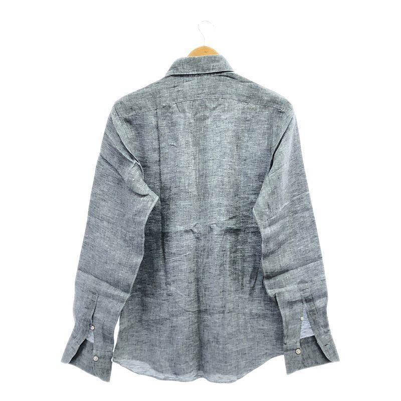 美品】 finamore / フィナモレ | リネン ワイドカラー シャツ | M