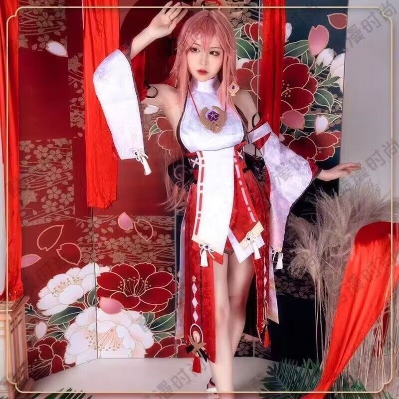 原神 コスプレ衣装 八重神子 キャラクター公式デザイン 系 フルセット 高品質 仮装 漫展 イベント用